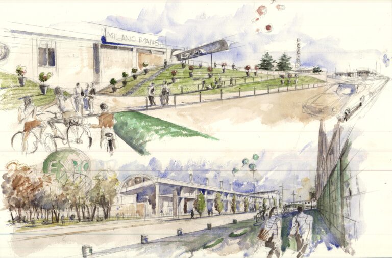 progetto di riqualificazione via Lambruschini per Expo 2015, Milano