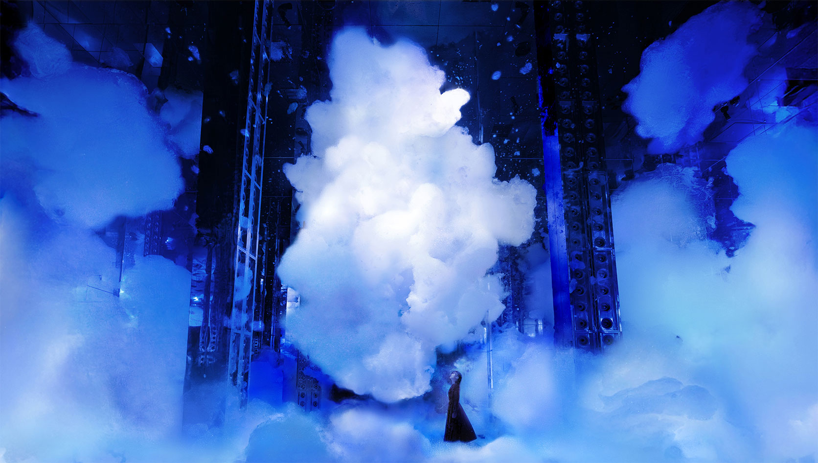 Massless Amorphous Sculpture, ambiente immersivo al teamLab Biovortex Kyoto, ph. teamLab